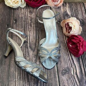 Caparros Silver Heirloom Dress Sandal 8B